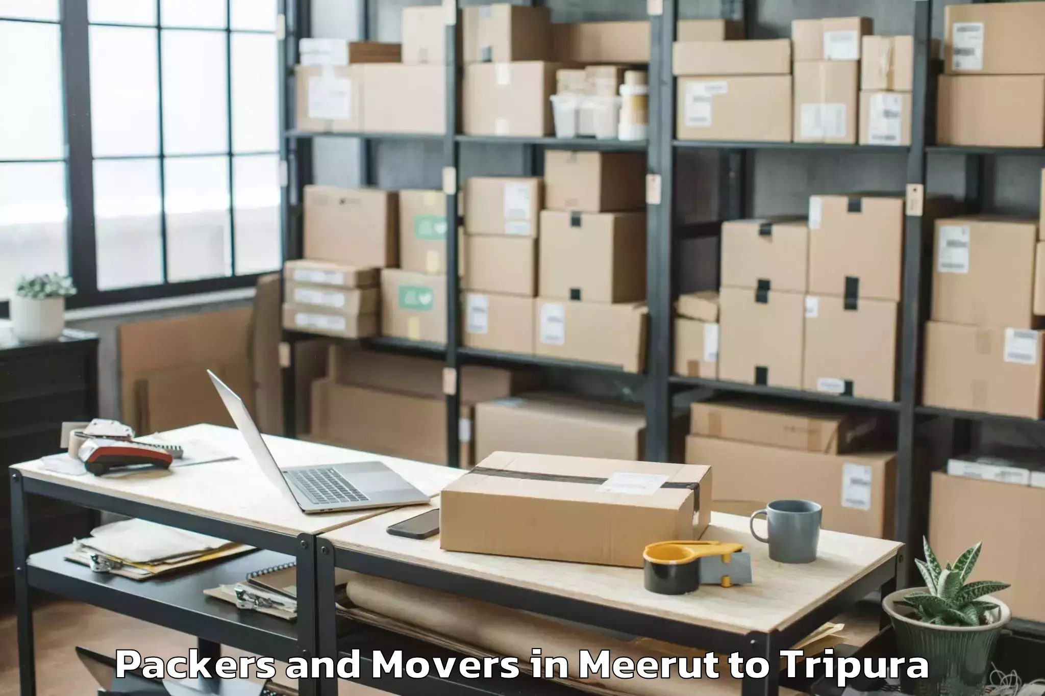 Meerut to Hezamara Packers And Movers Booking